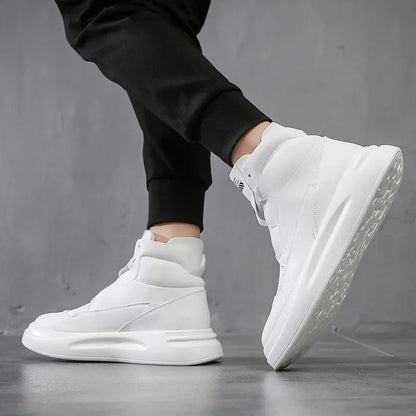 High Top Shoes Men's Fashion Casual Shoes Thick Soled Men's Shoes Autumn and Winter New 2026