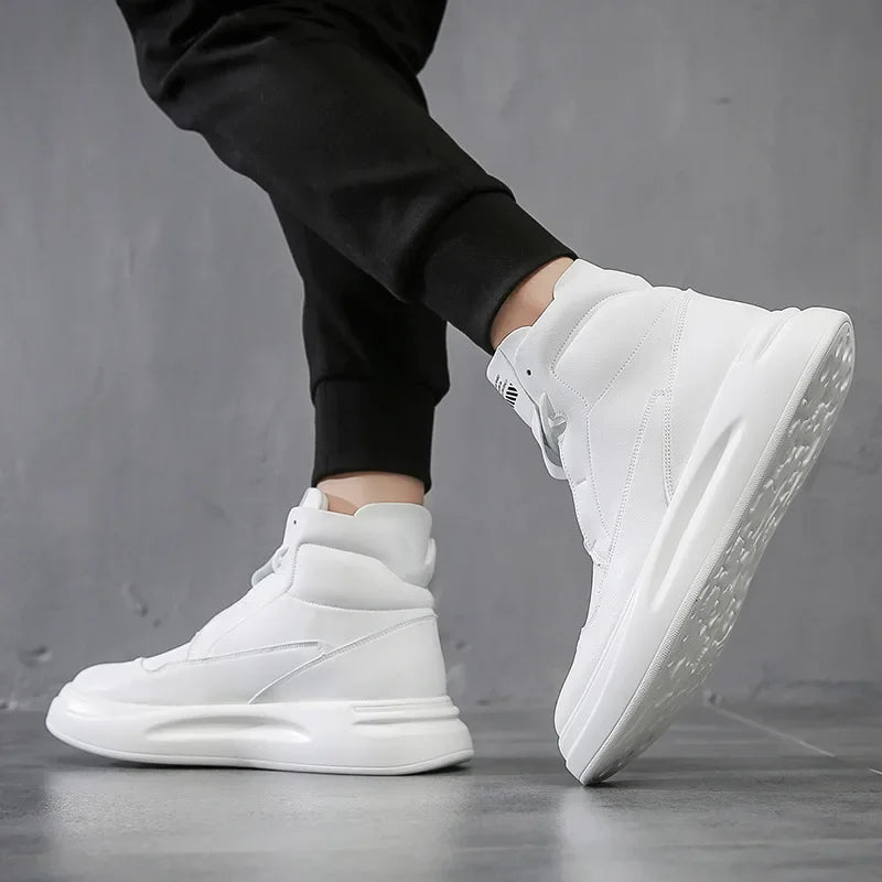 High Top Shoes Men's Fashion Casual Shoes Thick Soled Men's Shoes Autumn and Winter New 2026