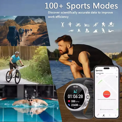 Watch 8 Ultra Classic Fashion Men GPS Map Compass NFC 3ATM Waterproof Smart Watch Rotating Dial HD Bluetooth Call Upgraded Watch