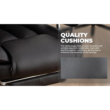 Warmiehomy 500LBS Heavy Duty Office Chair - PU Leather Big and Tall Executive Chair with Footrest, Ergonomic Reclining Computer