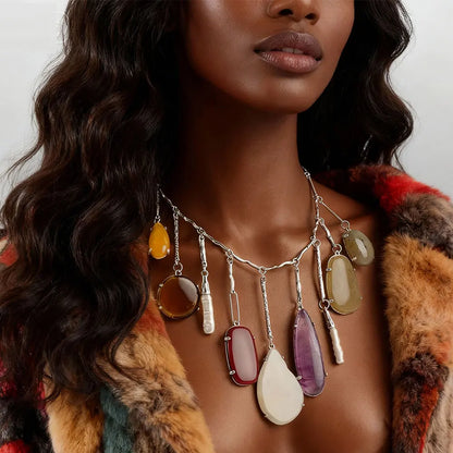 Irregular-shaped Pendant Necklaces In Bohemian Style Are Perfect For Sending Friends And Family For Any Occasion |...