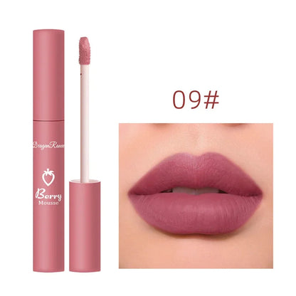 12 Colors Liquid Lipstick Nude Matte Sexy Waterproof Long Lasting Lip Gloss Moisturizing Velvet Non-stick Cup Lip Glaze Makeup