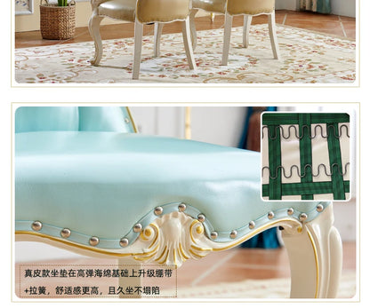 European Solid Wood Dining Chair Princess Lazy Throne Luxury Lounge Chair Fashion Butterfly Ergonomic Muebles Entrance Furniture - Kimlud