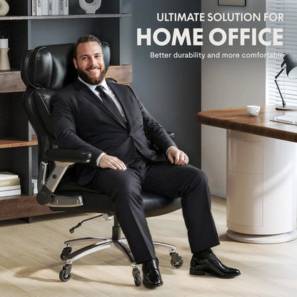 600lbs Big and Tall Office Chair for Heavy People, Heavy Duty Computer Desk Chair with Dynamic Lumbar Support 2D,...