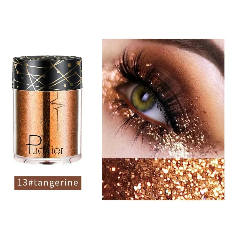 36 Colors Monochrome Eyeshadow Glitter Sequins High Gloss Face Body Glitter Pearlescent Easy-to-color Eye Shadow...