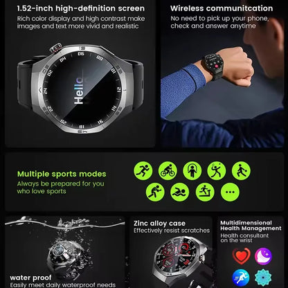 2025New GUHUAVMI GT5 Pro Smart Watch Men HD AMOLED Screen GPS Motion trajectory HeartRate Bluetooth Call 1.52" SmartWatch IP68