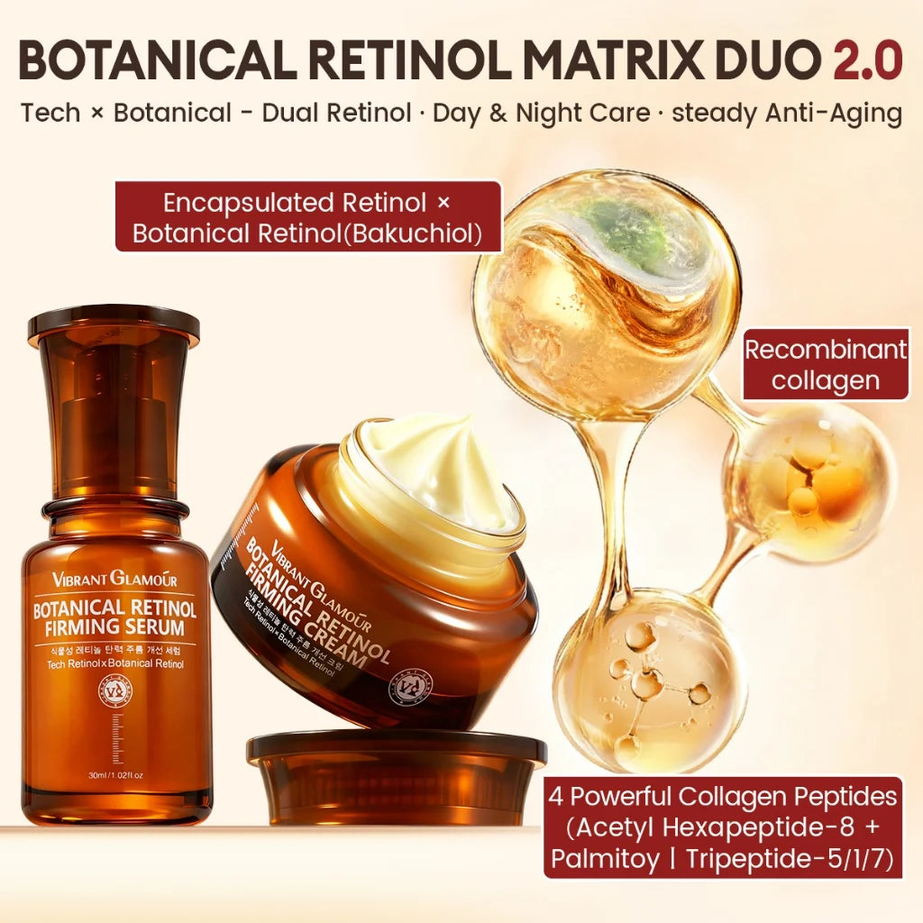 VIBRANT GLAMOUR Retinol Series 2.0 Formula Upgrade Vitamin C Sunscreen SPF 50+ SkinCare 3-Piece Set | Kimlud Premium Monitor