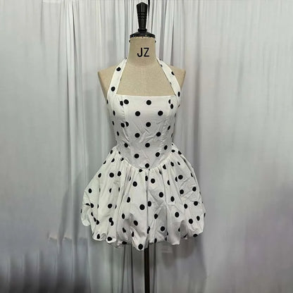 Townlike Waist Wrap A-line Ball Gown Dress Women Halter Mini 2025 Spring Summer Dress Nightclub Sexy Party Dresses