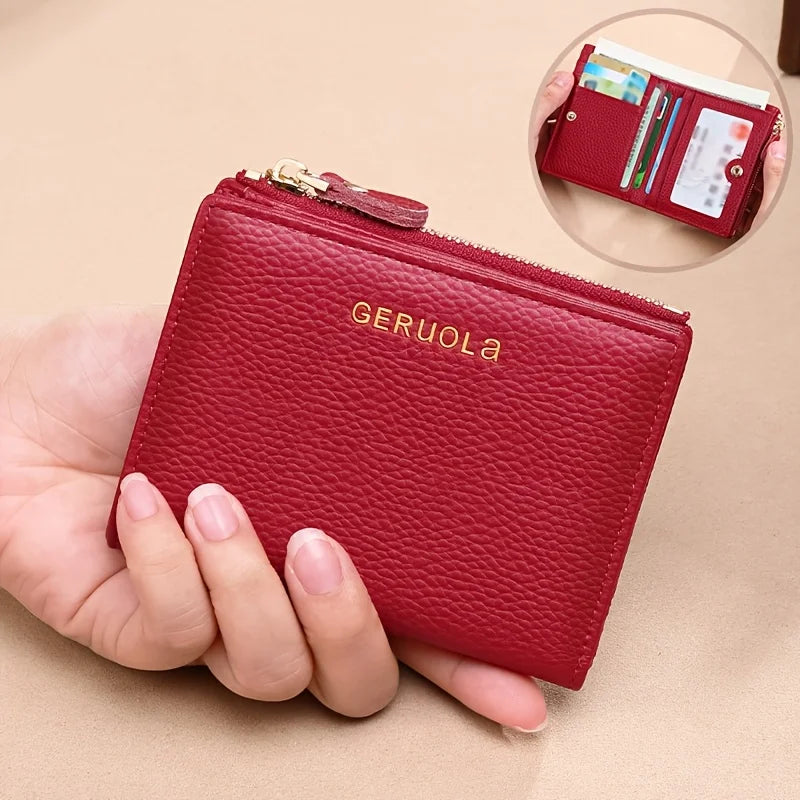 GERUOLA Wo's RFID Blocking Wallet - Slim Lightweight 2-in-1 Zippered Card Holder & Coin Purse, Foldable Compact Design...