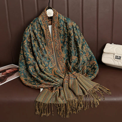 Luxury Brand Autumn Cashmere Pashmina Shawl Lady Wrap Warm Winter Scarves Design Print Female Foulard Cotton Stoles...