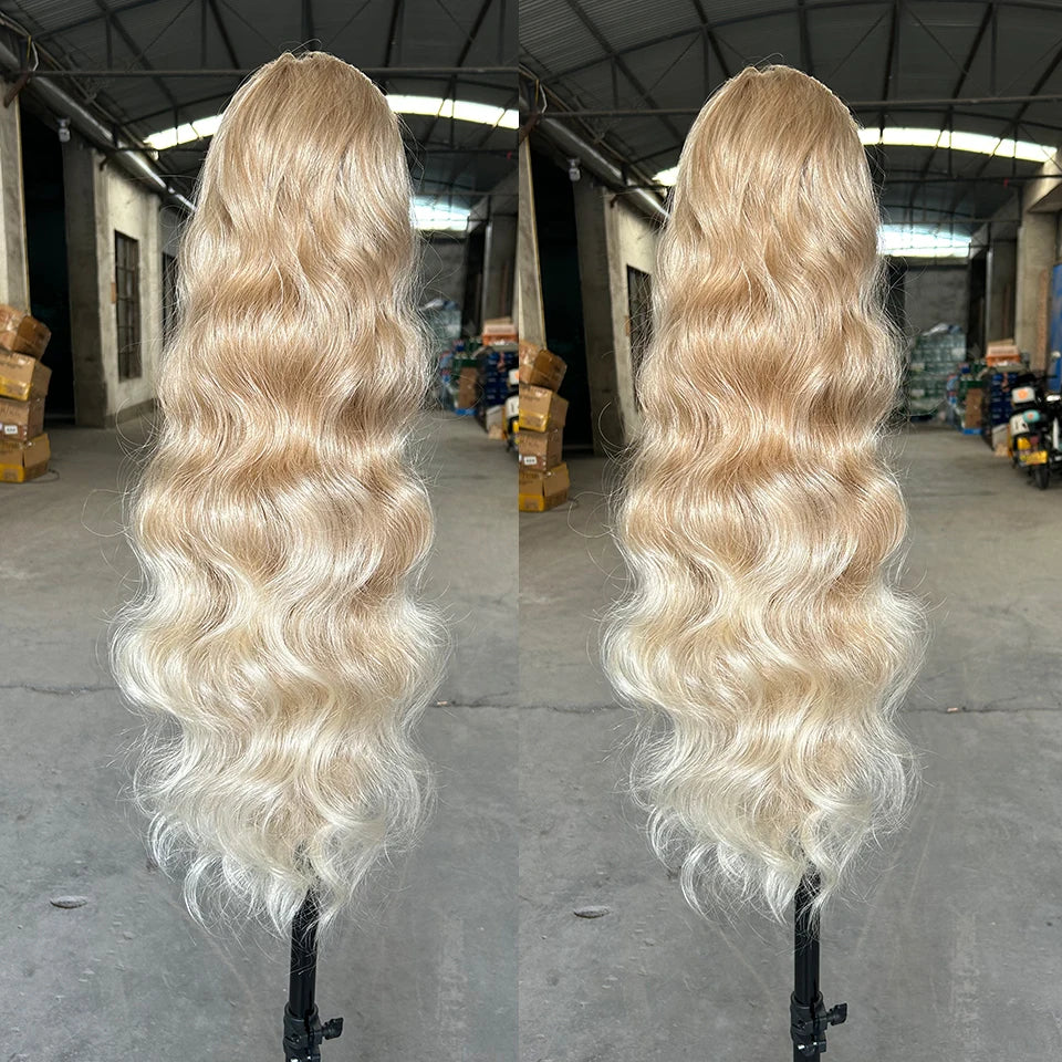 Magicae Ponytail 28Inches Ombre Brown Blond 27/ 613 Clip in Synthetic Hair Extension 180grams Heat Resistant Body Wavy |...