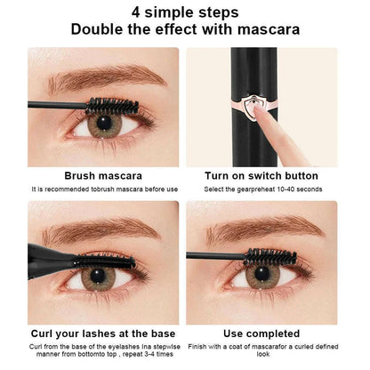 Portable Eyelash Curler USB Rechargeable Quick Heating Natural Curl Eyelash Curler for Quick Natural Curling Eye Lashes