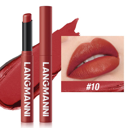 12 Color Matte Lipstick Non-Stick Cup Long-Lasting Velvet Finish Lipstick Pen  Smooth Matte Lip Color Waterproof Non-Fading