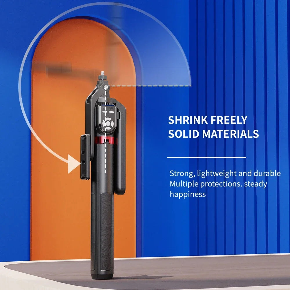 P325 Dual Remote Selfie Stick 2.2M Extended Mobile Phone Quadpod Wireless Bluetooth Selfie Stick Handheld Stabilizer Bracket