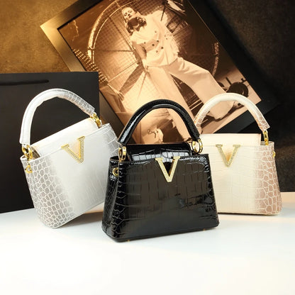 2025 New Crocodile Pattern Leather Women Handbags Luxury Fashion Small Shoulder Messenger Bag Portable Crossbody Shell...