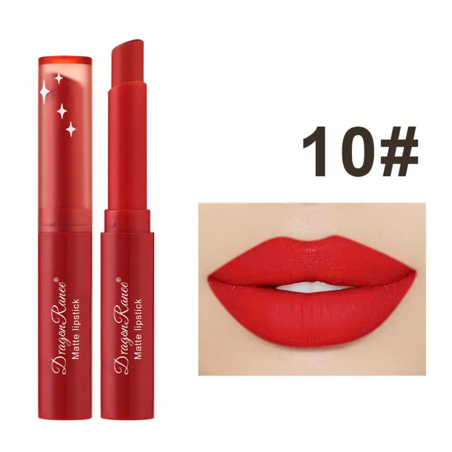 Lipstick Matte Matte Non-Fading Moisturizing European and American Makeup Lipstick Velvet Matte Lipstick Waterproof Not Easy to Fade Matte Lipstick Lipstick