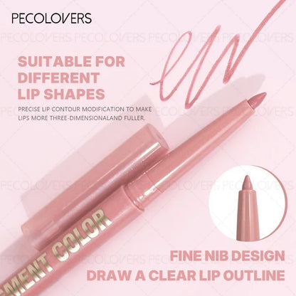 Multi-color Lipstick, Solid Lip Liner, Depicts The Outline of The Lips, Charming and Full Lips, Without Drying, Lip Cosmetics