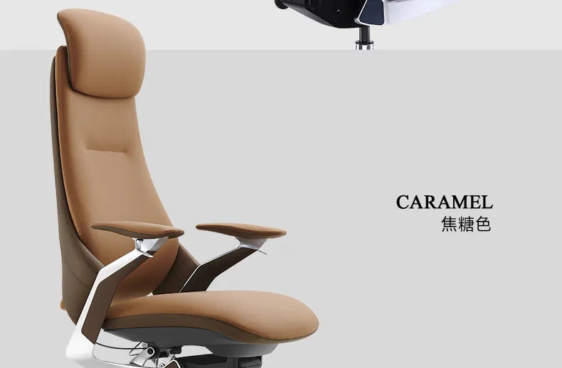 Computer Relaxing Office Chair Ergonomic Mobile Wheels Leather Office Chair Backrest Modern Sillas De Oficina Library...