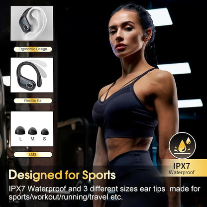 TWS Sports Earbuds Bluetooth 5.4 HIFI Bass Wireless Headphones LED Touch Hands-free Earphone Noise Cancelling Waterproof...