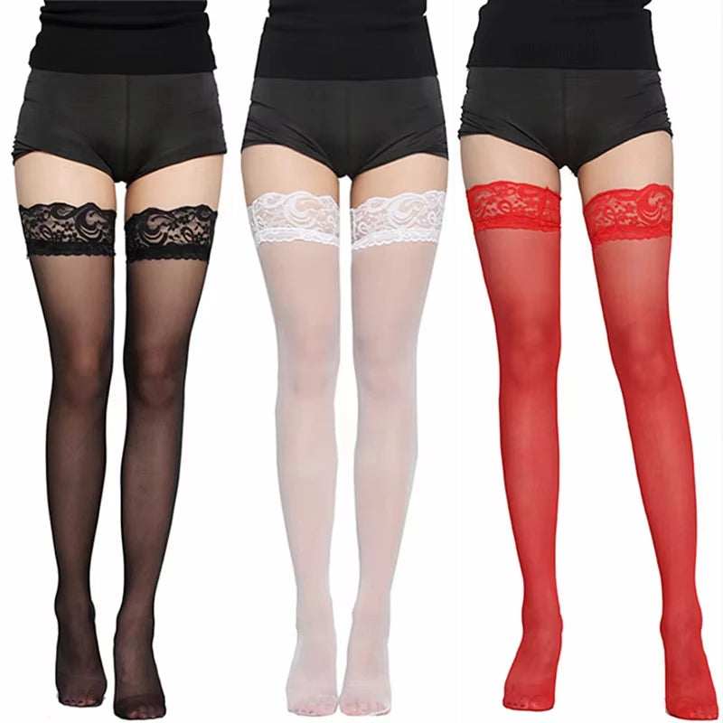 Stockings Sexy Lace for Women Summer Stockings JK Girl Socks Tight Breathable Stockings Fashion Versatile Style Black...