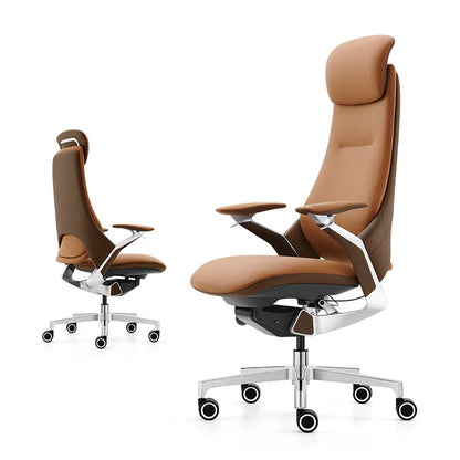 Computer Relaxing Office Chair Ergonomic Mobile Wheels Leather Office Chair Backrest Modern Sillas De Oficina Library...