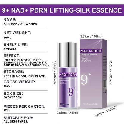 No. 9+ NAD+ BIO Lifting-sil Essence 50ml Original Multi-Peptide Complex Brighten Botanicals Deep Hydration Korean Brand Serum