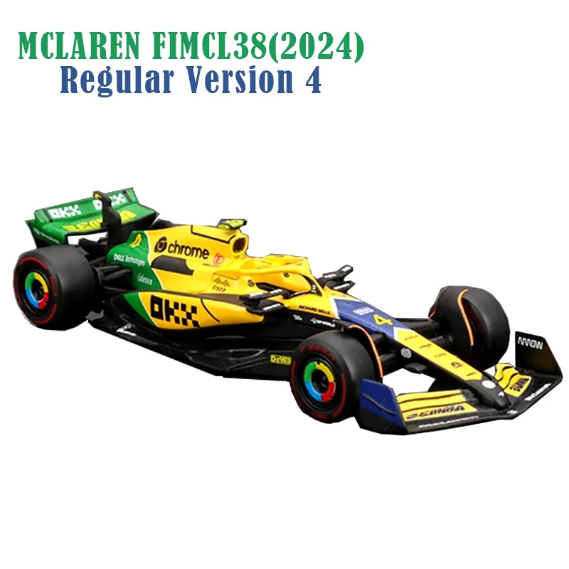 Bburago 1: 43 McLaren 2024 MCL38 Miami GP Formula Racing Alloy Car Model Toy