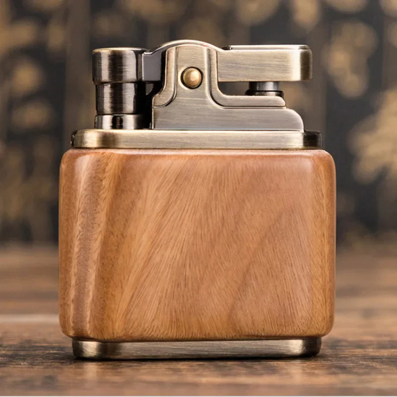 ZORRO Retro Kerosene Lighter Oil Gasoline Wood Metal Lighter Grinding Wheel Brass Core Cigarette Lighter Gadget...