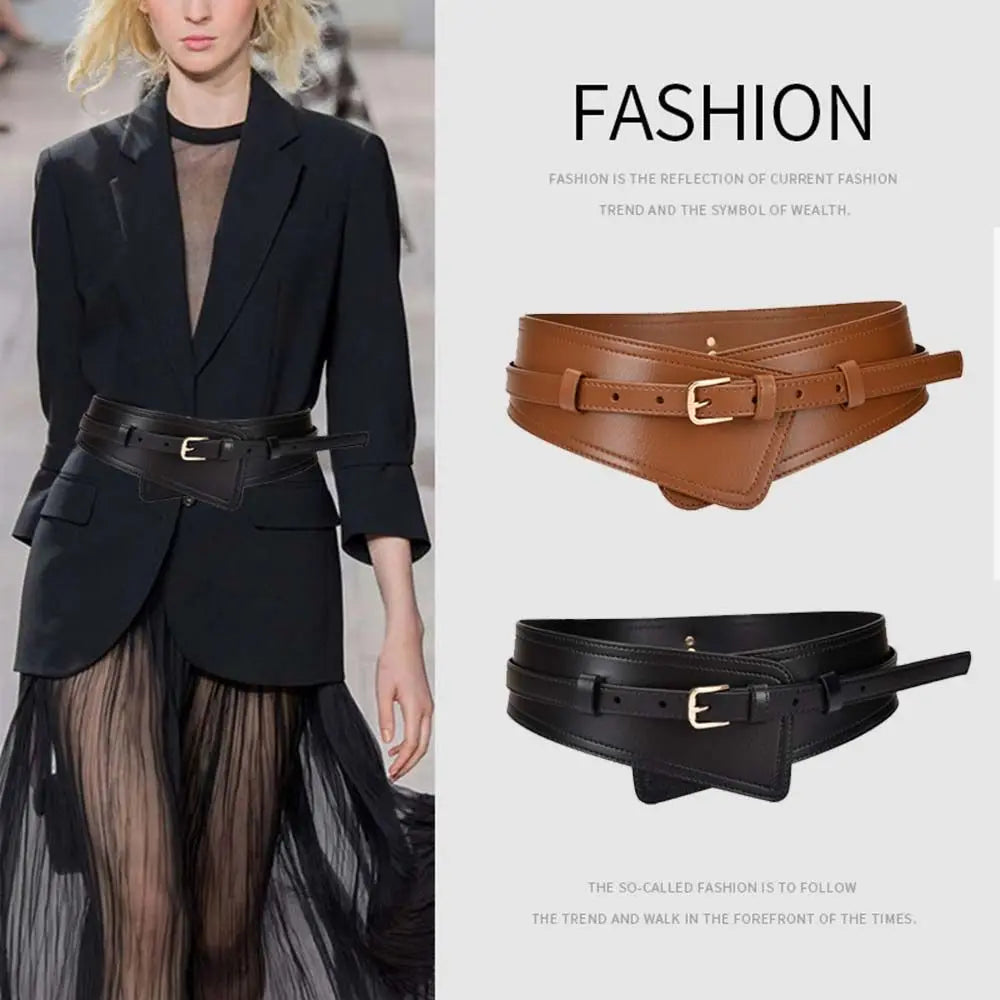 Girls Slimming Sweater Overcoat Belts For Women PU Leather Apparel Accessories Waistband Wide Belts Cummerbunds Waist Belt