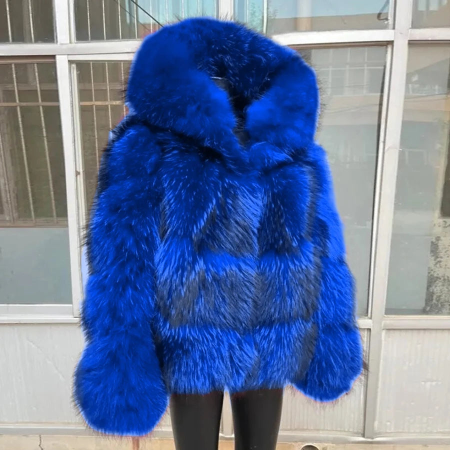 Natural Racoon Fur Coats Round Collar Genuine Fur Coat Cropped Raccoon Fur Coat Winter Women Best Selling Real Fur Coat