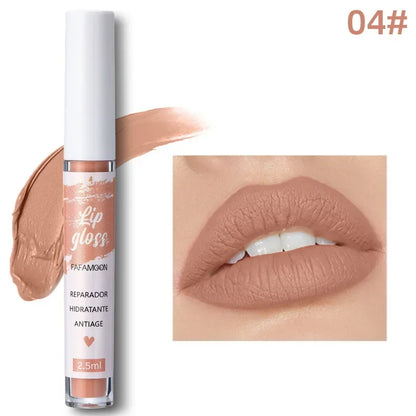 Rose Red Matte Liquid Lipstick Makeup Lip Glaze Moisturizing Waterproof Durable Lip Mud Non-stick Cup Lip Gloss Makeup...