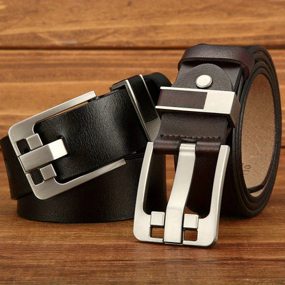 Long Large Plus Size 130 140 150 160 170cm Vintage Alloy Pin Buckle Men Belt High Quality Leather Luxury Straps Male Belt - Kimlud