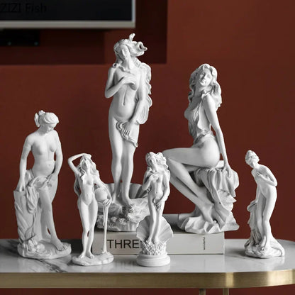 Mythological Figures Venus Goddess Statue Desk Decoration Ornaments Creative Characters Resin Sculpture Room Aesthetic Decor - Kimlud