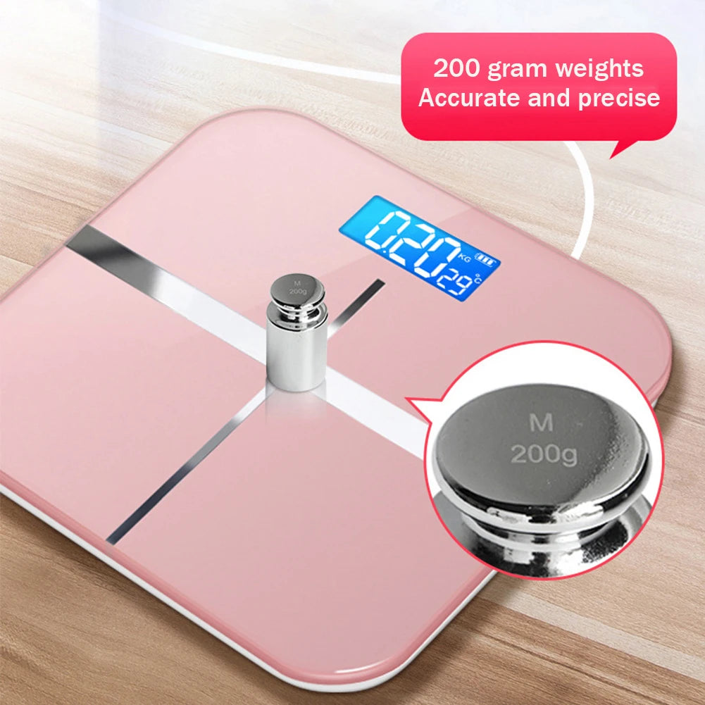 Human Scale HD Display Electronic Weight Scale USB Charging Battery-powered Precision Tool for Home Office Supplies Adult Health - Kimlud