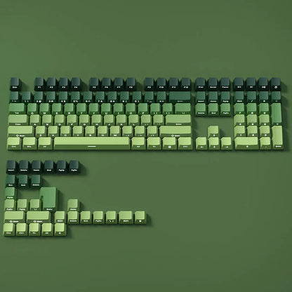 Gradient Keycaps Side Printed Shine Through PBT Double Shot OEM Profile for MX Switches Gaming Keyboard 130+key caps