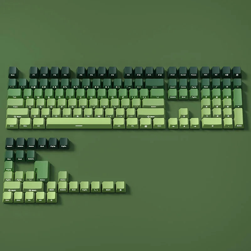 Gradient Keycaps Side Printed Shine Through PBT Double Shot OEM Profile for MX Switches Gaming Keyboard 130+key caps