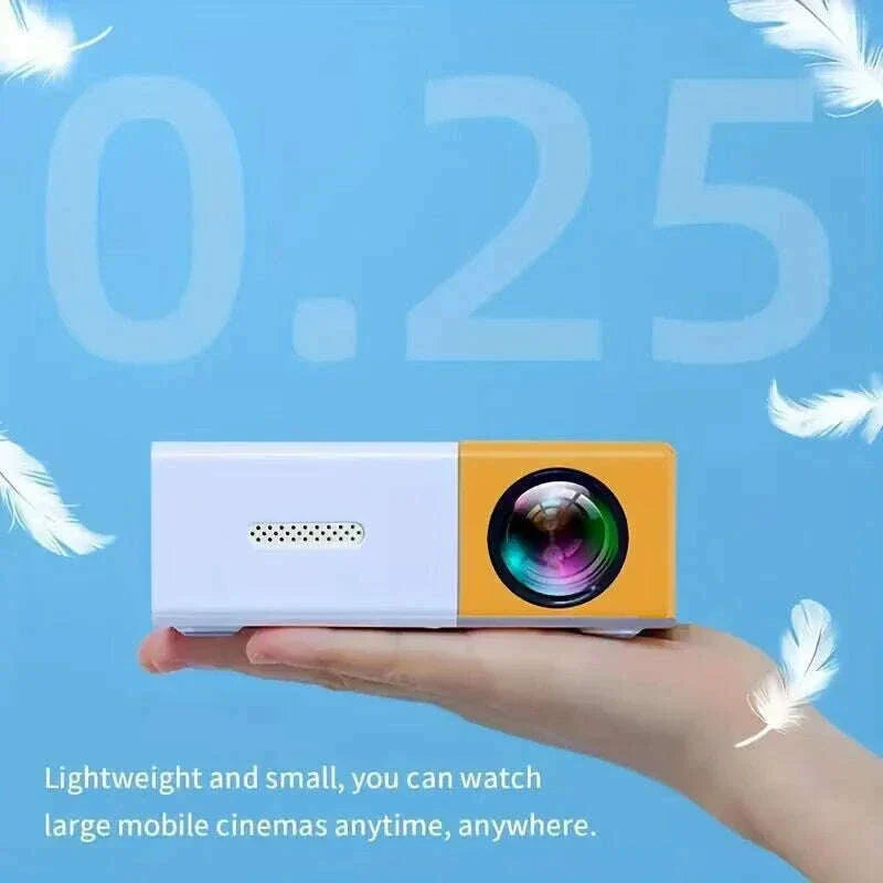 Proyector portátil YG300 para el hogar, conexión inalámbrica para teléfono móvil, compatible con USB, HDMI