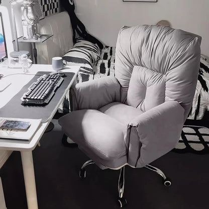 Relaxing Save Space Office Chair Minimalism Wheels Rolling Footrest Lightweight Office Chair Backrest Mobilya Library Furniture - Kimlud