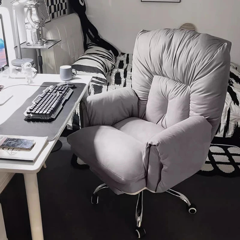 Relaxing Save Space Office Chair Minimalism Wheels Rolling Footrest Lightweight Office Chair Backrest Mobilya Library Furniture - Kimlud