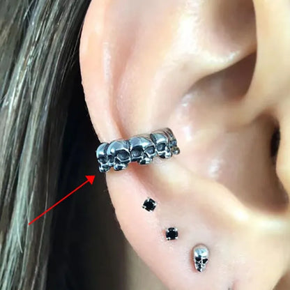 Kiss Jewelry Punk Sword Gothic Kinitial Piercing Earrings for Woman Men Gothic Crystal Ear Jacket Stud Earrings Jewelry - Kimlud
