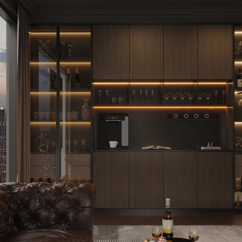 Luxury Wood Cabinets Storage House Container Organizer Living Room Cabinets Display Wine Bookcase Gabinete Trendy Furniture - Kimlud