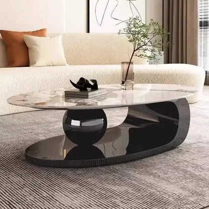 Modern Slate Desktop Metal Coffee Tables Minimalist Designer Home Living Room Furniture Italian Oval Table Luxury Tea...