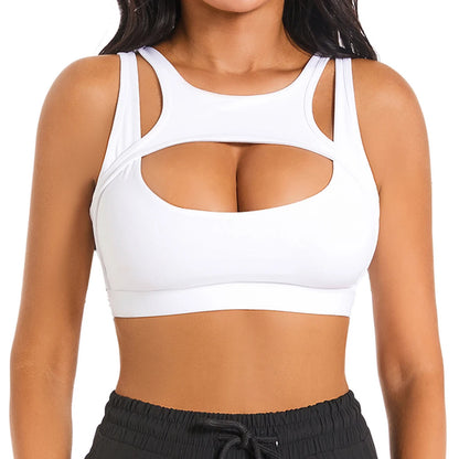 Removable Cups Sports Bra Shockproof Running Fitness Anti-sagging Upper Collection Soft Support High-strength Women's Yoga Vest - Kimlud