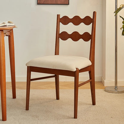 Solid Wood Dining Chair Household French Makeup Soft Bag Armrest Chair Light Luxury Balcony Backrest Silla Comedor Furniture - Kimlud