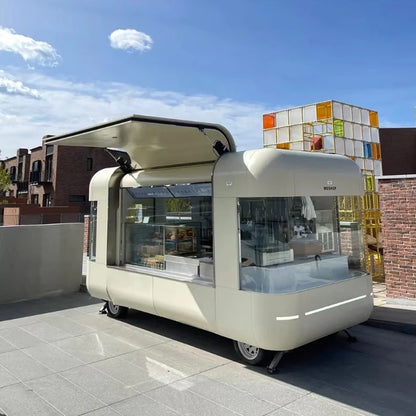 Custom fast food trailer order hot dog pizza burger mobile food truck outdoor street kitchen restaurant trailer for sale