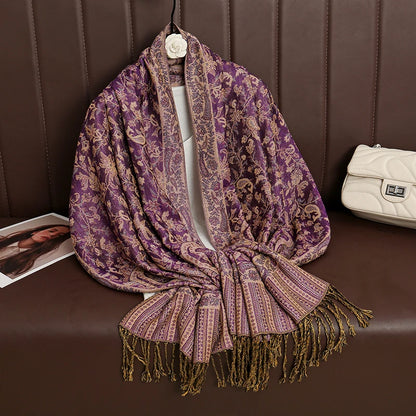 Luxury Brand Autumn Cashmere Pashmina Shawl Lady Wrap Warm Winter Scarves Design Print Female Foulard Cotton Stoles...