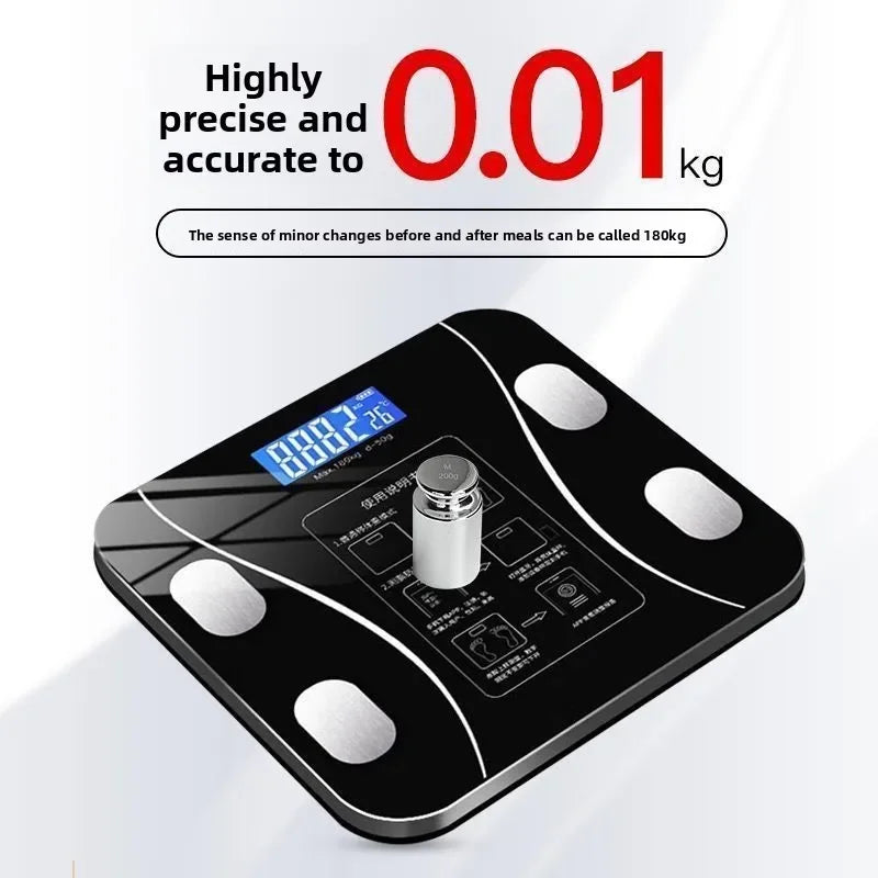 USB Digital Precise Body Fat Scale - Intelligent Small Electronic Weighing Scale for Home Accurate Body Weight & Fat...
