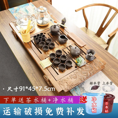 Kung Fu Ceremony Tea Tray Rectangle Drainage Pot Drip Accessories Luxury Tea Tray Hospitality Valet Bandejas Home Decorationgs - Kimlud