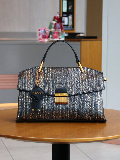 2026 New Retro Blue Snake-Shaped High-Grade Handbag Fashion Luxury Handbag Lightweight Large-Capacity One-Shoulder...