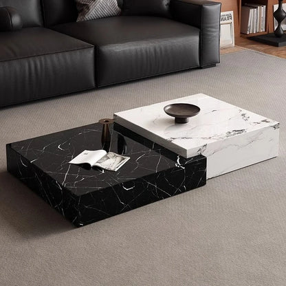 Rock Slab Light Luxury Coffee Table Decoration Aesthetic Unique Italian Side Table Modern Living Room Mesas Bajas Home Furniture - Kimlud